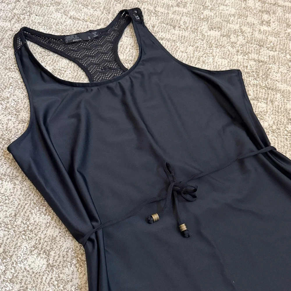 Prana Women's Black Eisley Sleeveless Cover-Up Tunic Swimwear—S